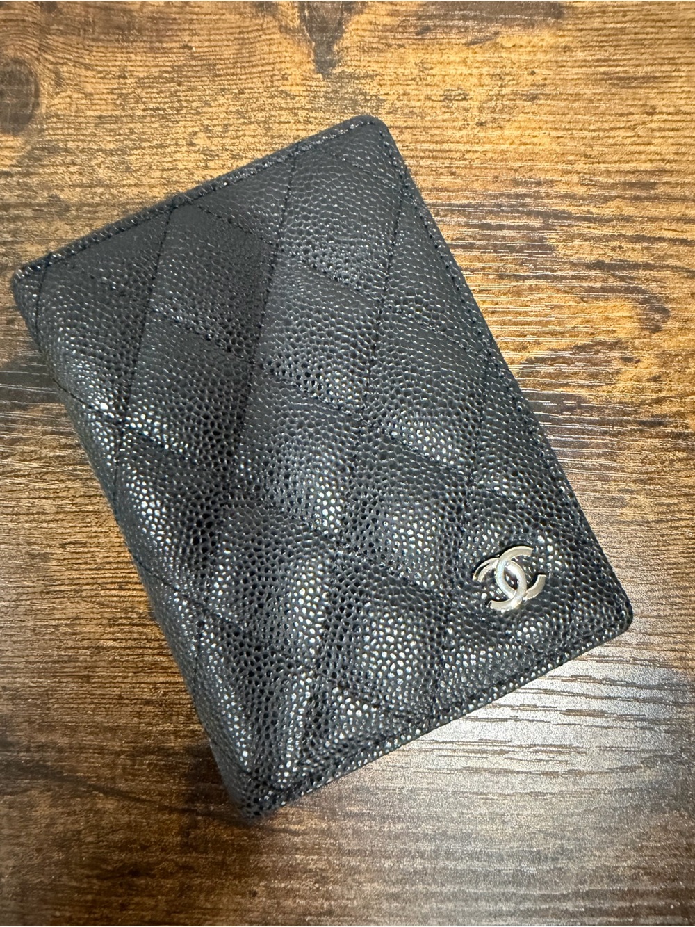 Passport Holder - Caviar (Faux) Leather- Chanel Style